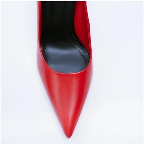 Zara Red Stiletto High Heels size 8 - Picture 3 of 14